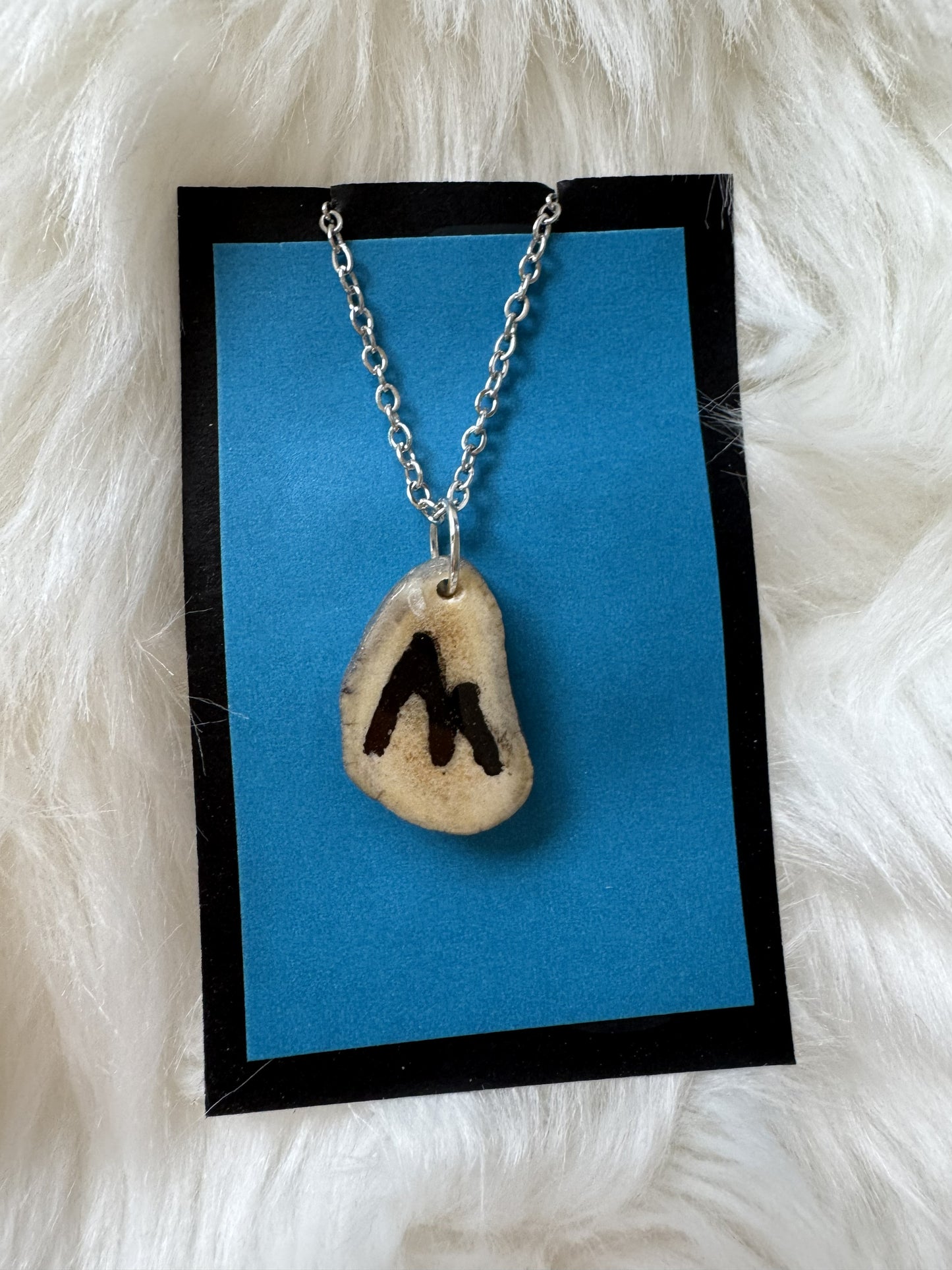Deer Antler, Mountain Engraved Necklace (Version 2)