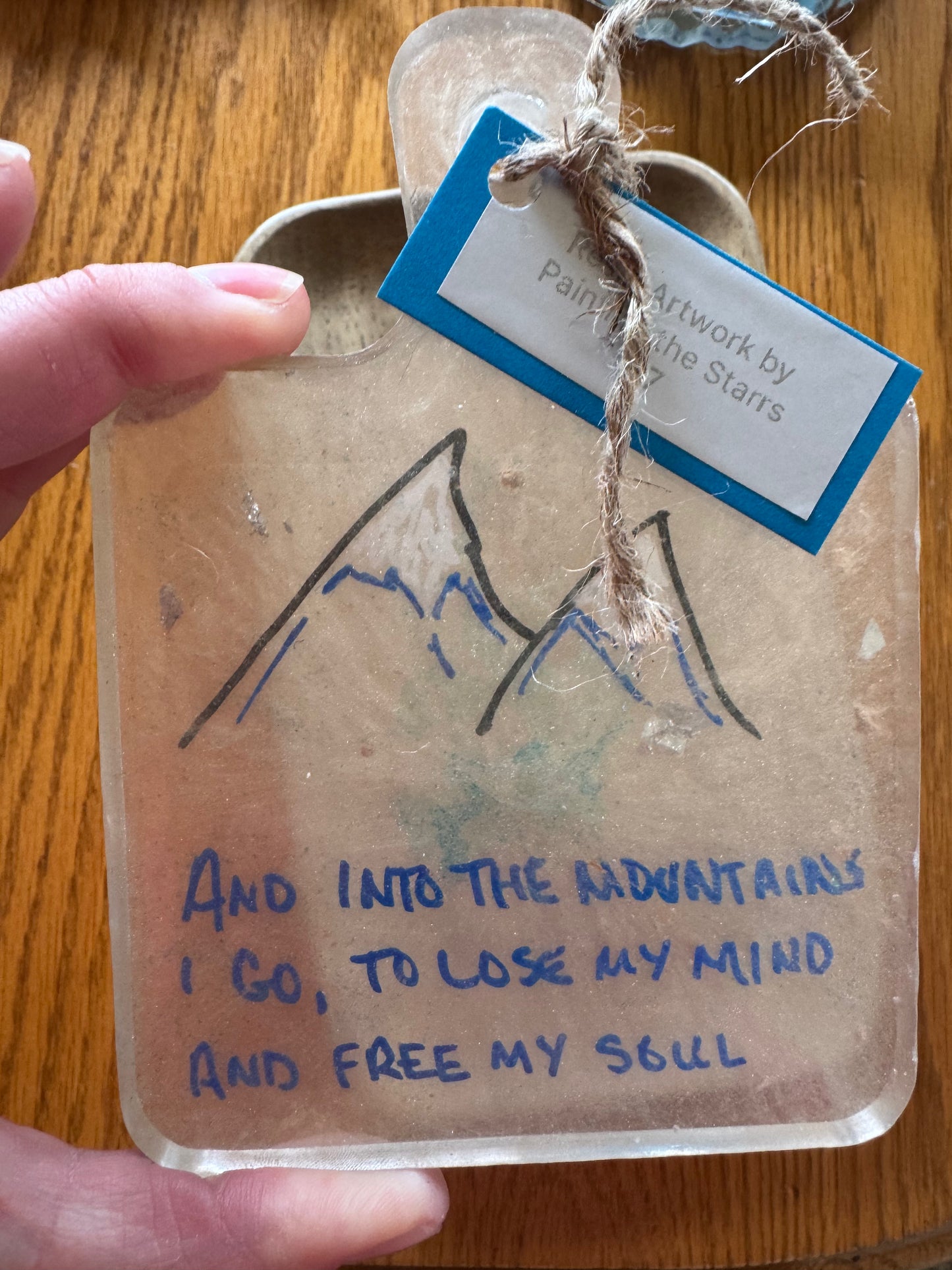 Mountain Resin Hanging Art piece 2