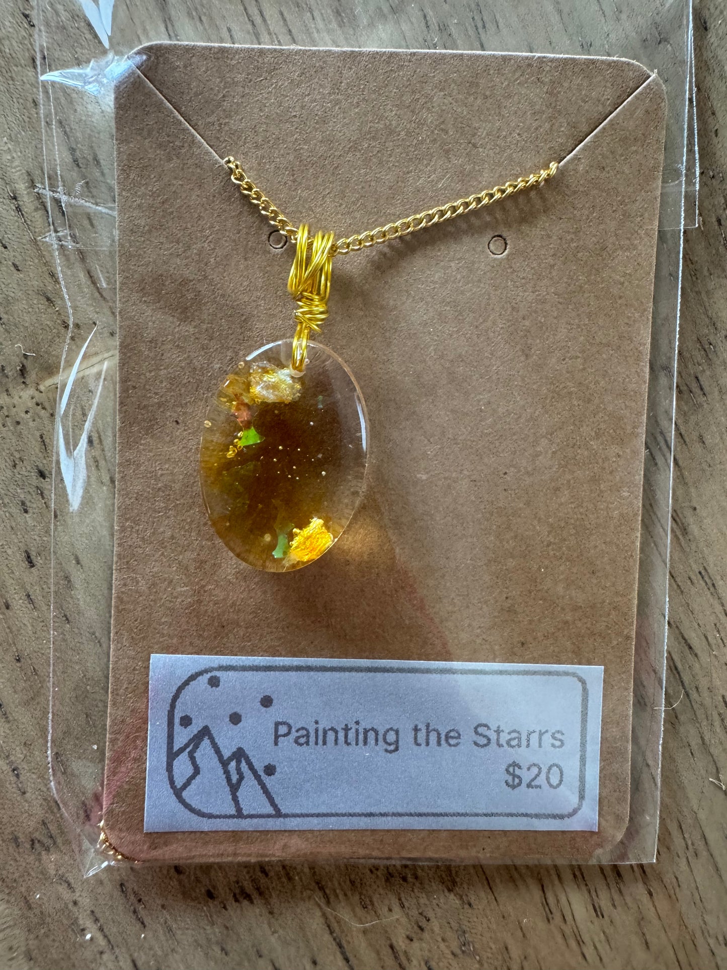 Yellow flecks in yellow resin