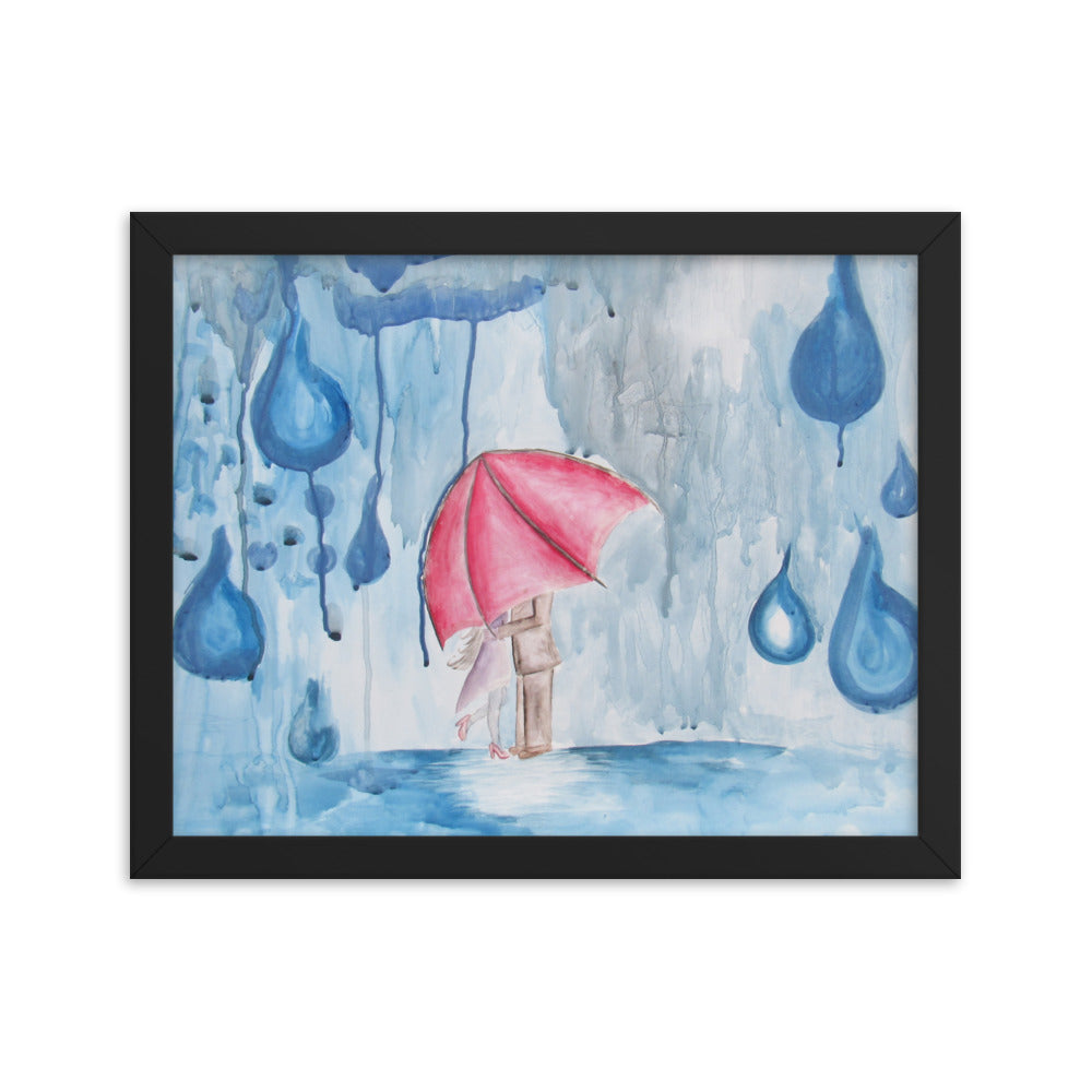 Under the Rain Drops Framed Print