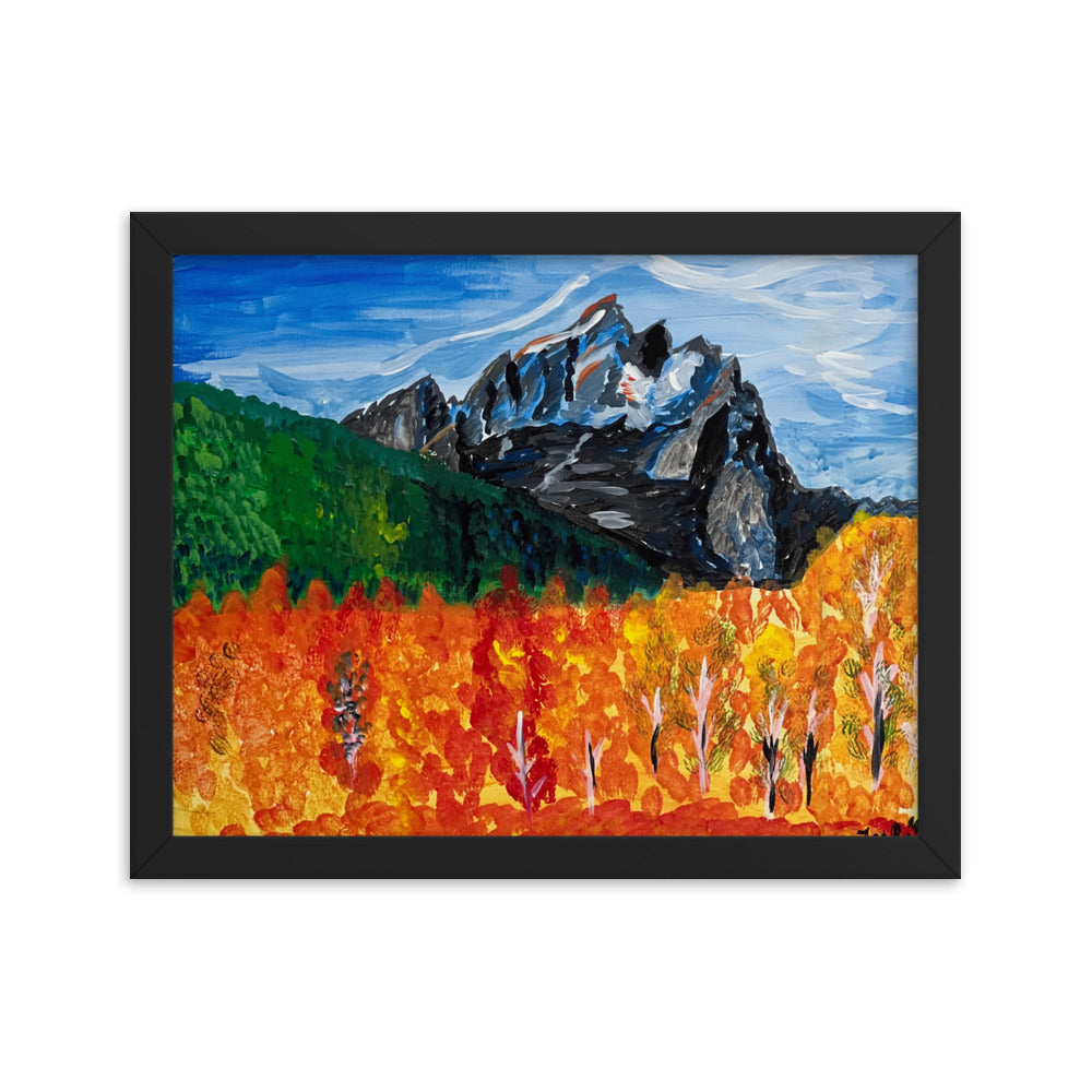 Fall in the Grand Tetons Framed Print