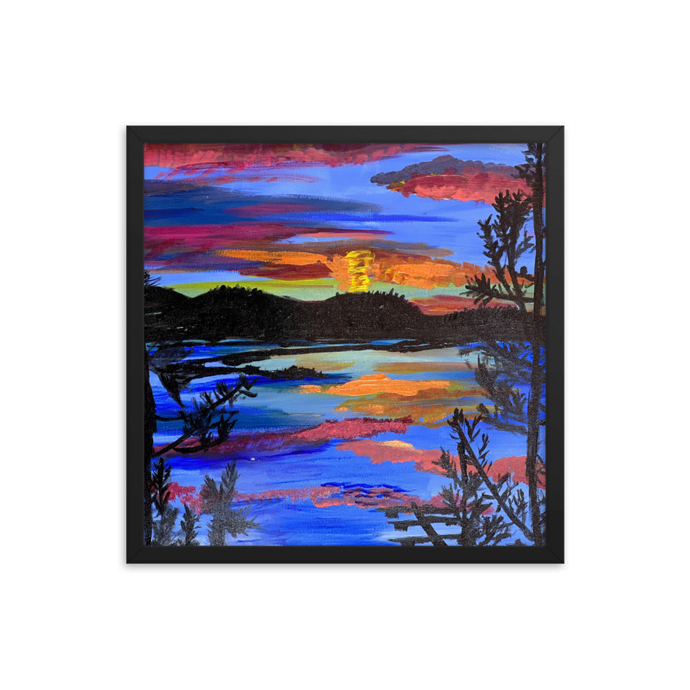 Lake Arrowhead Sunset Framed Sunset