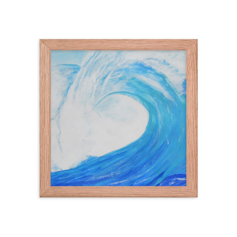 The Blue Wave Framed Print