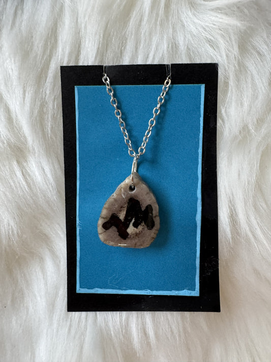 Deer Antler, Mountain Engraved Necklace (Version 1)