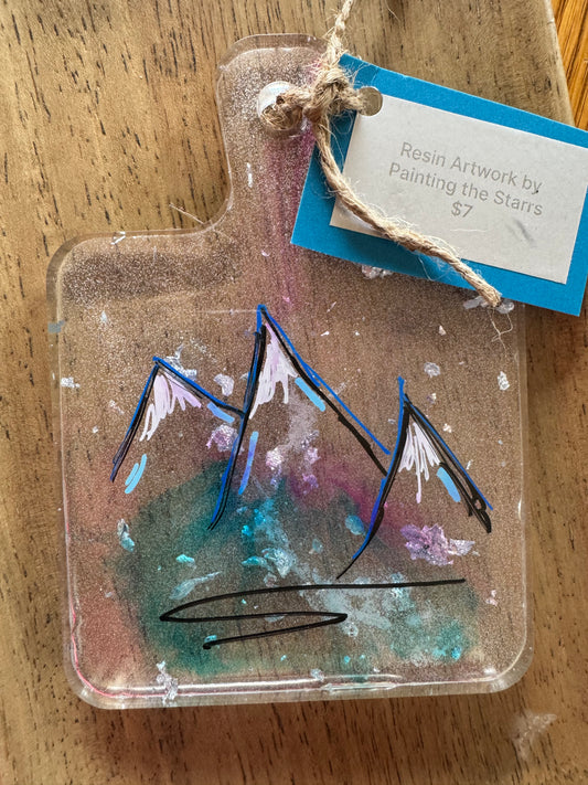 Mountain Hanging Resin piece